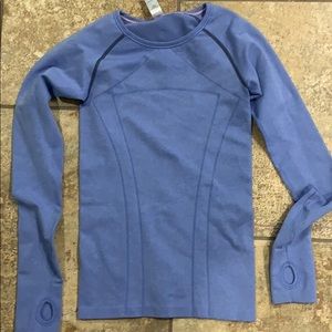 Longsleeve girls Lululemon Iviva gray/purple/blue